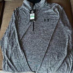 Under Armour Men's Heathered Black Quarter-Zip Jacket